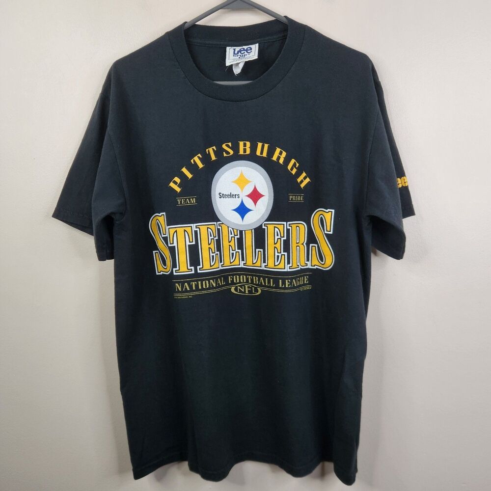Lee Sport Vintage 1999 Pittsburgh Steelers Short Sleeve Front Side Graphic Tee M